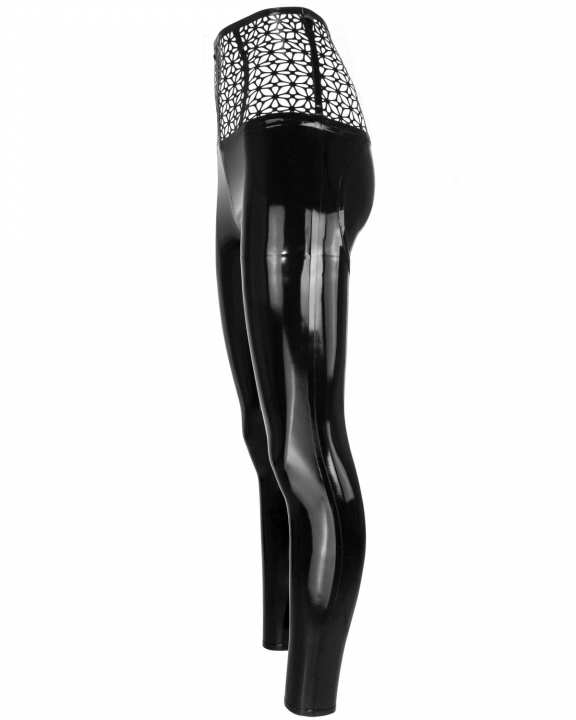 Latex Leggings mit hoher Taille und Push-Up-Effekt Laser Edition